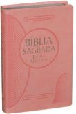 Biblia Letra Gigante Emborrachada Rosa RA Com Indice