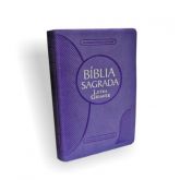 Biblia Letra Gigante Emborrachada Lilas RA Com Indice