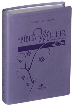 A Biblia da Mulher Capa Emborrachada Média Lilás RA com Indi